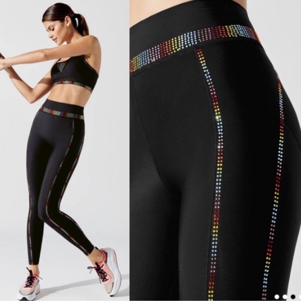 Adam Selman Leggings rainbow crystal racer leggings Pride edition size‎ S - Picture 7 of 12